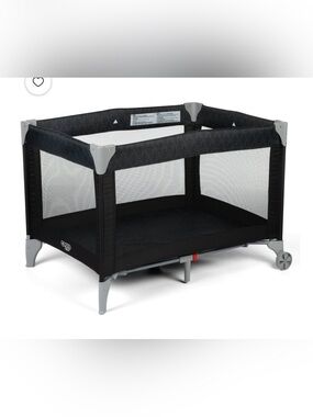 Cosco Black Baby Playard with Mesh Sides - Lightweight Travel Playpen